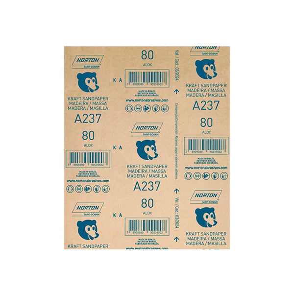 LIXA MADEIRA GR. 100 A 237 FOLHA - UND 50/50- NORTON