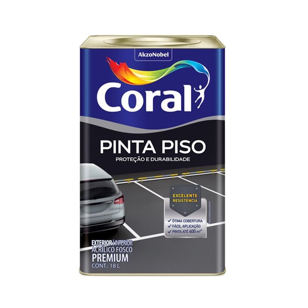 CORAL PINTA PISO CINZA MEDIO 070   18L