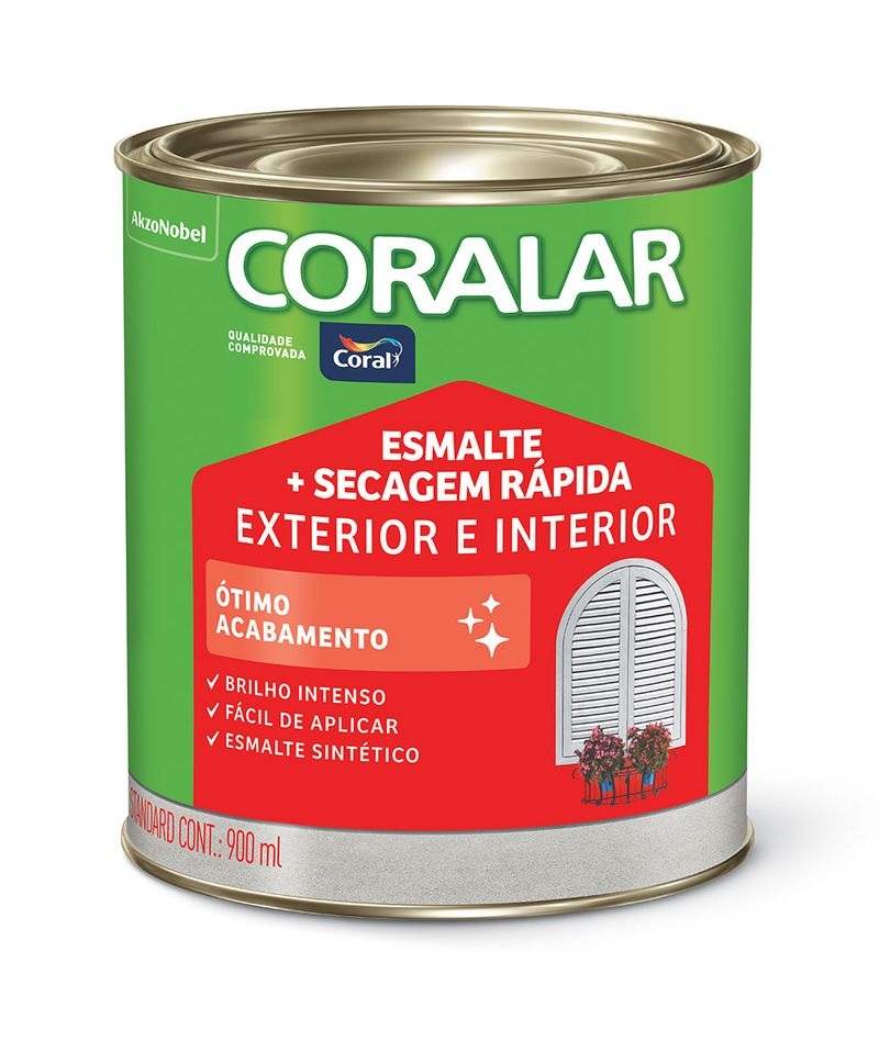 CORALAR ESMALTE + SEC RAPIDA  BRANCO   0,9L