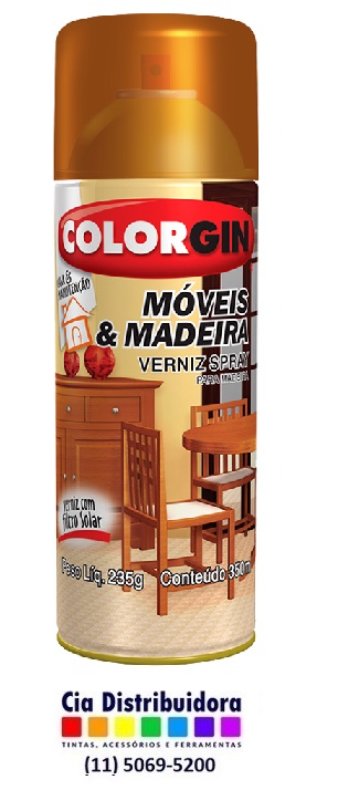 COLORGIN VERNIZ PU MOGNO BR    300ML  SPRAY  -  SHERWIN W.
