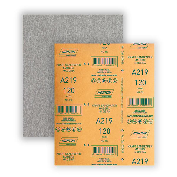 LIXA  MADEIRA A219 NO-FIL GR. 150 FOLHA - UND 50/50- NORTON
