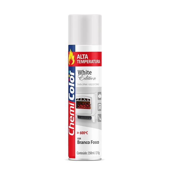 CHEMICOLOR ALTA TEMP BRANCO FC     350ML  SPRAY  -  BASTON