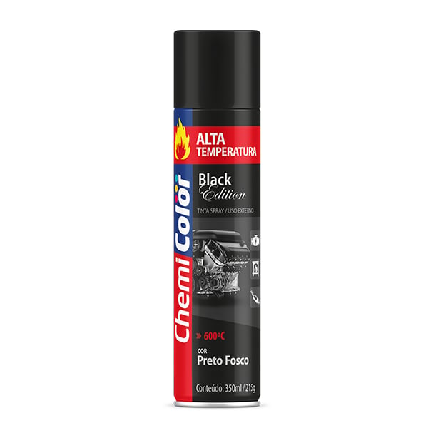 CHEMICOLOR ALTA TEMP PRETO FC      350ML  SPRAY  -  BASTON