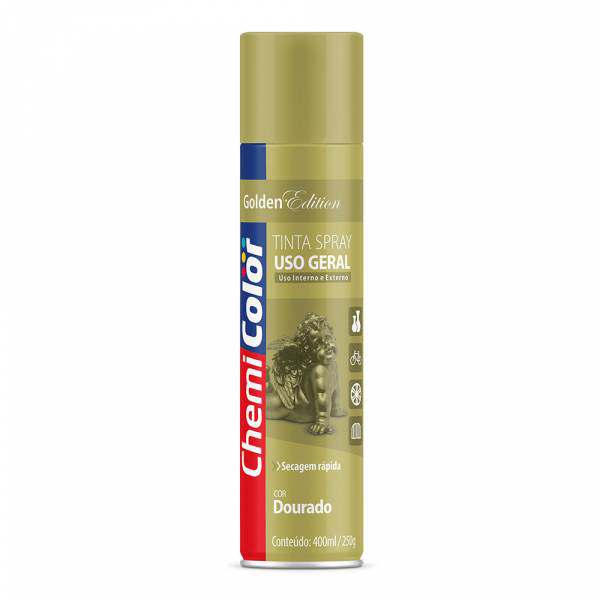 CHEMICOLOR USO GERAL DOURADO    400ML  SPRAY  -  BASTON
