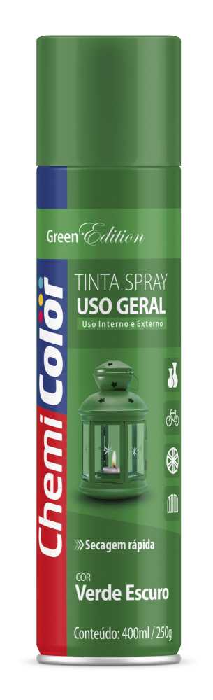 CHEMICOLOR METALICA VERDE     400ML  SPRAY  -  BASTON