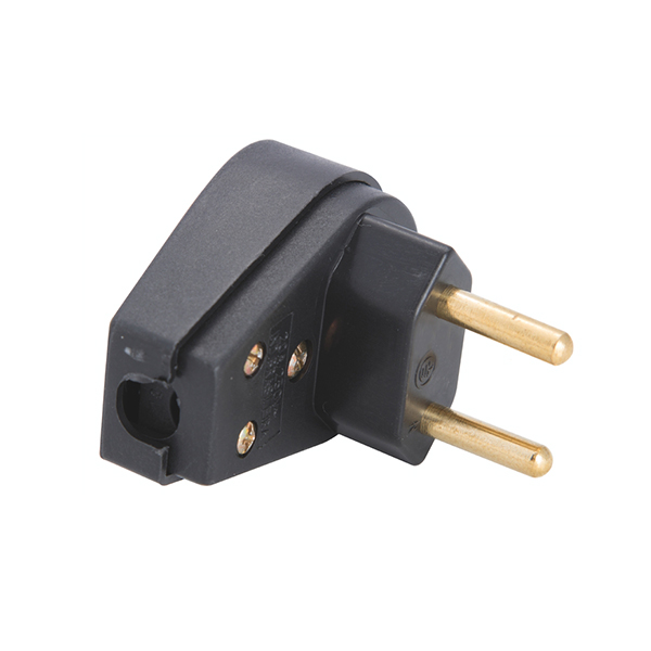 PLUGUE MACHO ANGULAR 2P 20A/250V PRETO 10/30 PCS - TRAMONTINA