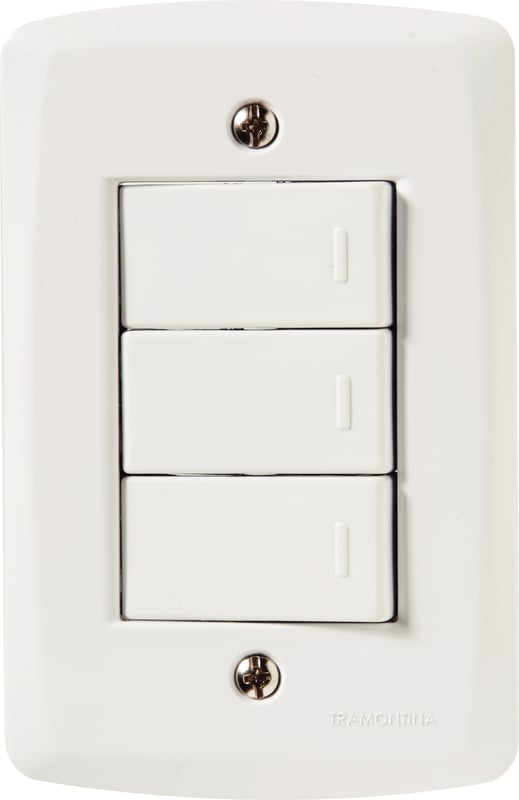 CJ 3 INTER SIMPLES 10A/250V LUX2 PC - TRAMONTINA