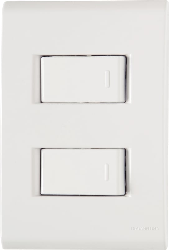 CJ 2 INTERRUPTORES SIMPLES 10A  LIZ PC - TRAMONTINA