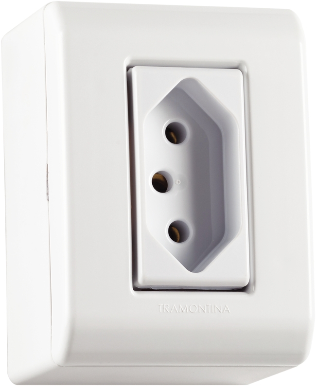 CAIXA C/ 1 TOMADA 2P+T 20A/250V  LIZFLEX      PC - TRAMONTINA