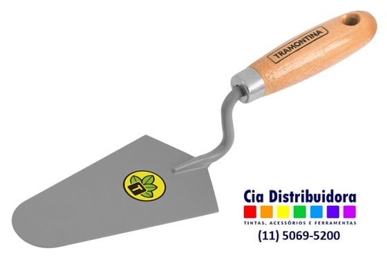 COLHER DE PEDREIRO 10 EM AÇO CABO MADEIRA - TRAMONTINA