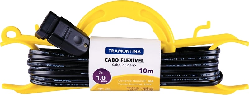 EXTENSAO CABIDE 10M CABO 1,0MM PC - TRAMONTINA