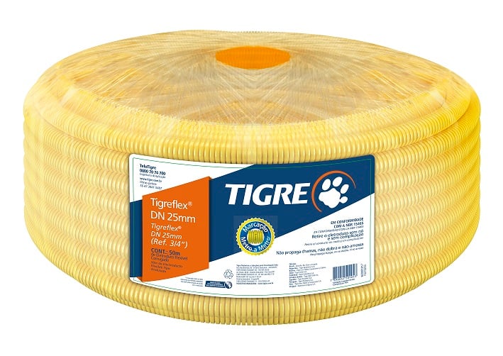 ELETR CORRUGADO (CONDUITE) AMARELO 20MM 50M 1/2