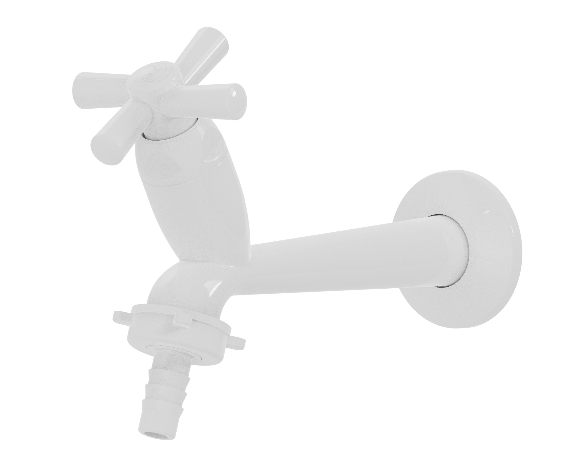 TORNEIRA ABS 15CM TANQUE CROSS BRANCA 1/2