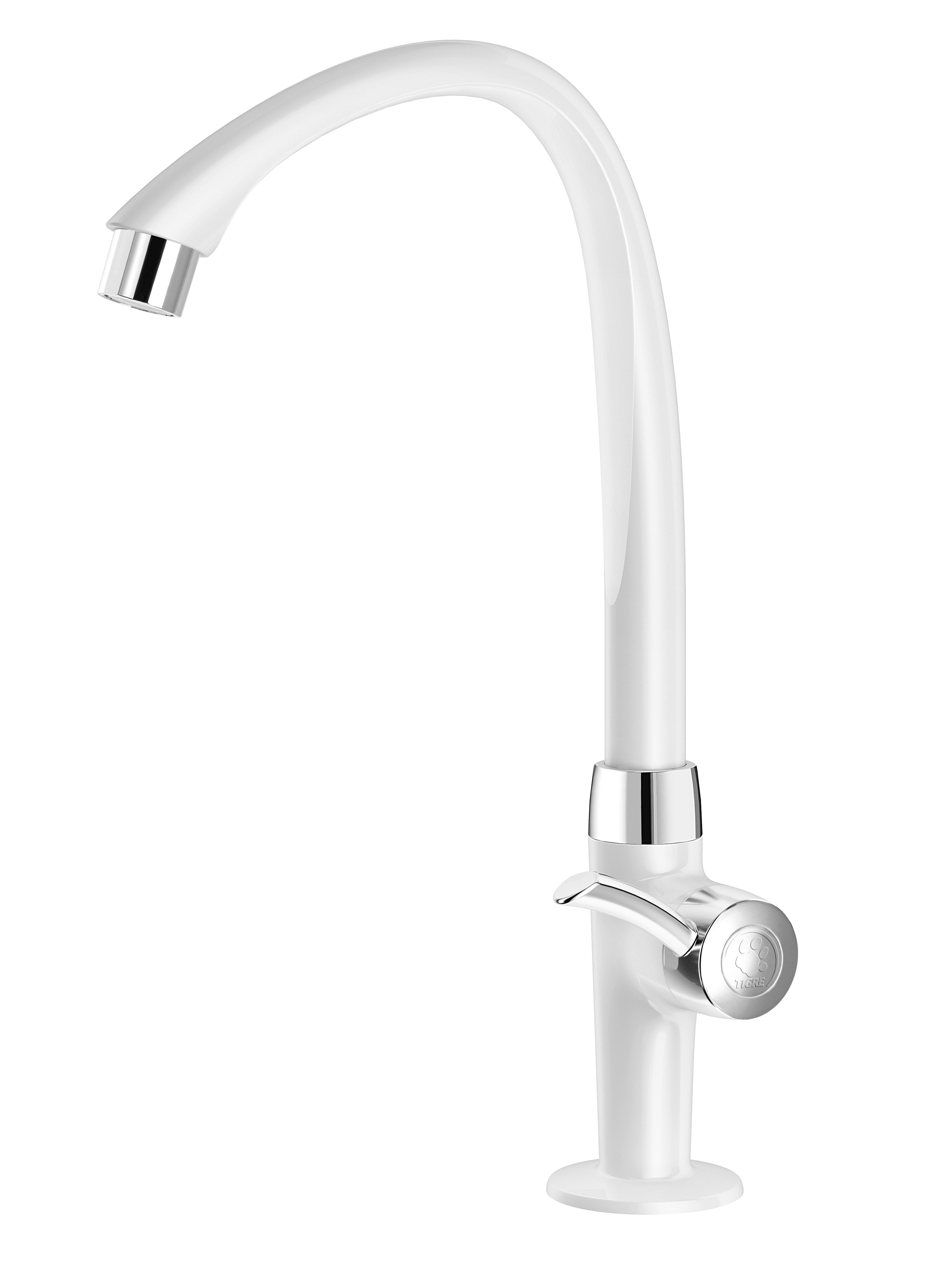 TORNEIRA ABS COZ MESA ALTA MOVEL LINEA BRANCA/CROMO 1/2 - UND 1/3 - TI