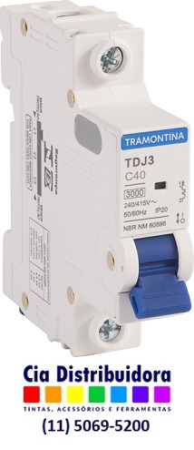 MINI DISJUNTOR TDJ3-1C40 MONOPOLAR 40A  - TRAMONTINA