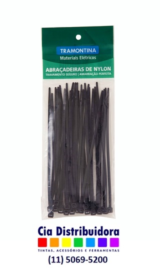 ABRACADEIRA NYLON 95X2,4 PRETA PCT 30 - TRAMONTINA
