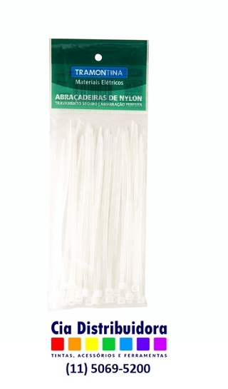 ABRACADEIRA NYLON 295X4,6 BRANCA PCT 30 - TRAMONTINA