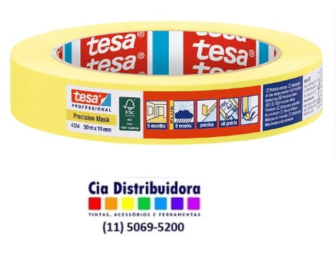 FITA WASHI  AMARELA    19X50   -  TESA