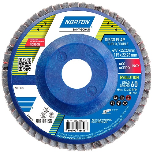 DISCO FLAP PLASTICO R822 EVOLUTION 115X22 P0060 - NORTON