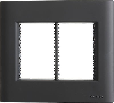 PLACA 4X4 6P GIZ PRETA SOFT TOUCH C/SUPORTE   -  TRAMONTINA
