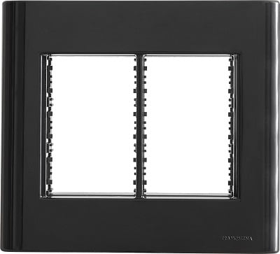 PLACA 4X4 6P GIZ PRETA C/SUPORTE   -  TRAMONTINA