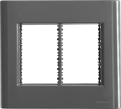 PLACA 4X4 6P GIZ TITÂNIO C/SUPORTE   -  TRAMONTINA