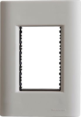 PLACA 4X2 3P GIZ FENDI SOFT TOUCH C/SUPORTE   -  TRAMONTINA