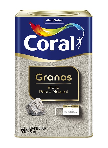 CORAL GRANOS EFEITO PEDRA NATURAL FINA    22KG