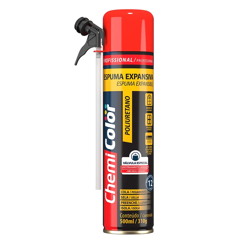 CHEMICOLOR ESPUMA EXPANSIVA PU PROFISSIONAL   500ML  SPRAY  -  BASTON