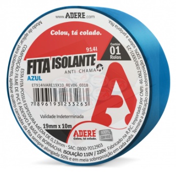 FITA ISOLANTE 914L AZUL    18X10 - ADERE