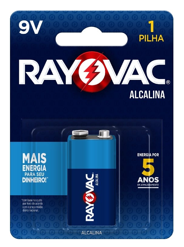 BATERIA ALCALINA RAYOVAC  9V  C/01 UND   -   ENERGIZER