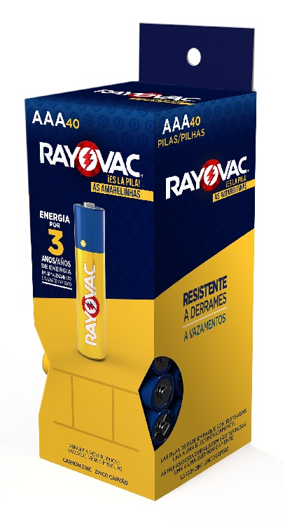 PILHA ZINCO RAYOVAC AAA4  TUBO EXP.C/40 UNDC   -   ENERGIZER