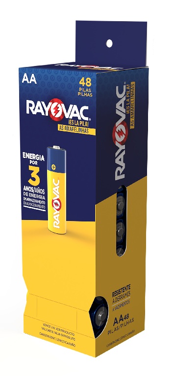 PILHA ZINCO RAYOVAC AA4 TUBO EXP.C/48 UND   -   ENERGIZER