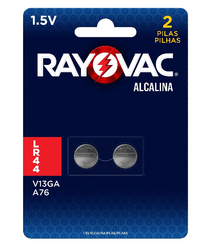 PILHA ELETRONICA RAYOVAC LR44 V13GAA76 C/02 UND  -   ENERGIZER