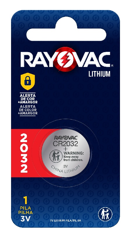 PILHA BOTAO ELETRONICA RAYOVAC  CR2032    UND   -   ENERGIZER