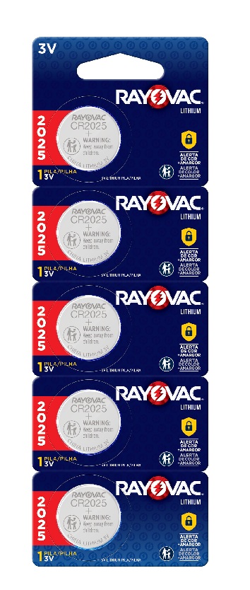 PILHA BOTAO ELETRONICA RAYOVAC  CR2025 C/05 UND   -   ENERGIZER
