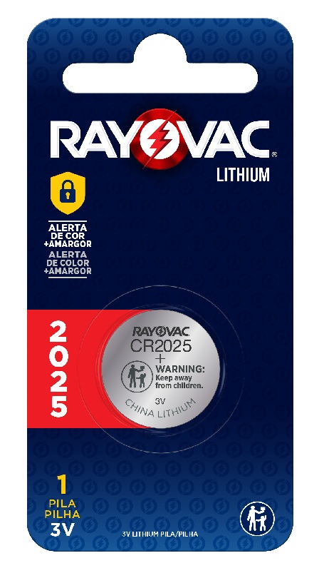 PILHA BOTAO ELETRONICA RAYOVAC  CR2025    UND   -   ENERGIZER