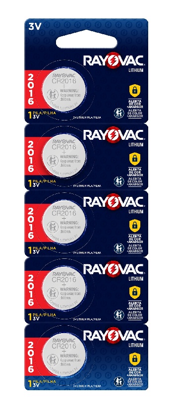 PILHA BOTAO ELETRONICA RAYOVAC  CR2016 C/05 UND   -   ENERGIZER