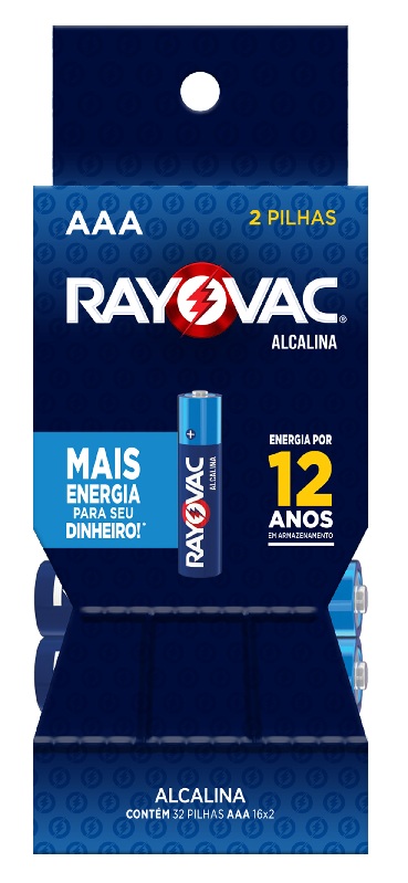 PILHA ALCALINA RAYOVAC AAA32 TUBO EXP.C/32 UND   -   ENERGIZER