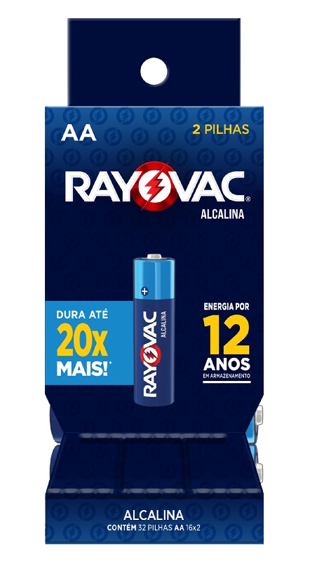 PILHA ALCALINA RAYOVAC AA32 TUBO EXP.C/32 UND   -   ENERGIZER
