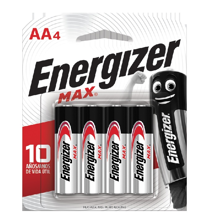 PILHA ALCALINA MAX AA4  C/04 UND   -   ENERGIZER