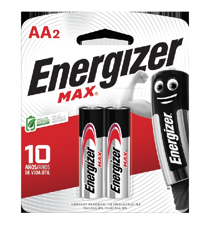PILHA ALCALINA MAX AA2  C/02 UND   -   ENERGIZER