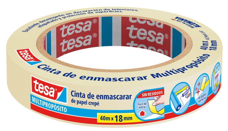 FITA CREPE BEGE USO GERAL   18X40   -  TESA