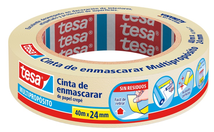 FITA CREPE BEGE USO GERAL   24X40   -  TESA