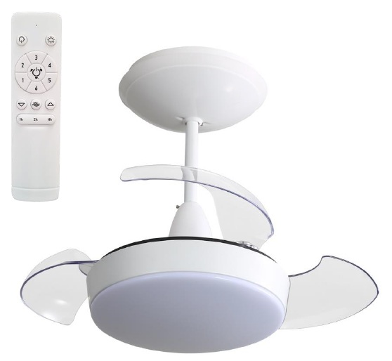 VENTILADOR DE TETO RETRATIL PRO BRANCO   UND   ALISEU