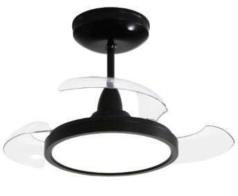 VENTILADOR DE TETO RETRATIL MID PRETO   UND   ALISEU
