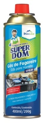 GAS DE FOGAREIRO/MACARICO  SUPER DOM    400ML / 200G  SPRAY  -  BASTON